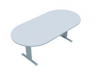 Mesa Reuniao Oval Dal Pra Office 2000 X 1000 X 740 Cinza Cri