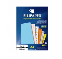 Papel Filiperson Verge 180gr Azul A4 50fls